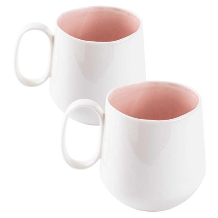 Tantitoni Classy Pembe Porselen 2'Li Kupa Seti SKYZH456SET2P