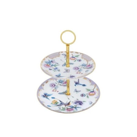 Tea Delight Papillons Purple 2 Katlı Kek Standı 5DDC-CSD20PP2
