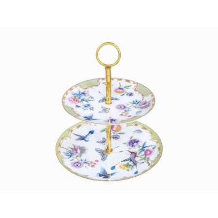 Tea Delight Papillons Green 2 Katlı Kek Standı 5DDC-CSD20PP1