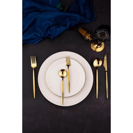 Bambum Vibe Gold 6 Kişilik 36 Parça Çatal Kaşık Bıçak Takımı B5634
