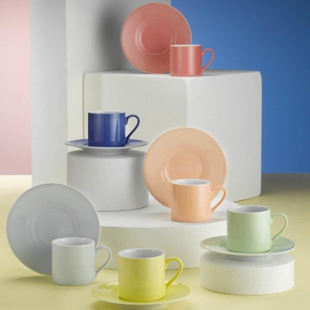 Kütahya Porselen RU12KT140 Pistole B.Soft Asorti 6 kişilik 12 Parça Çay Fincanı Takımı