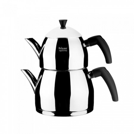 Hisar Optima Bergama Siyah Soft Touch Çaydanlık Takımı